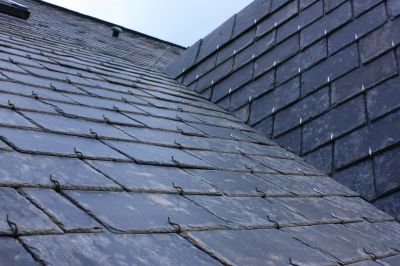Close-up of Slate Roof Finish